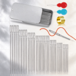 Large Eye Stitching Needles Set with Iron Box