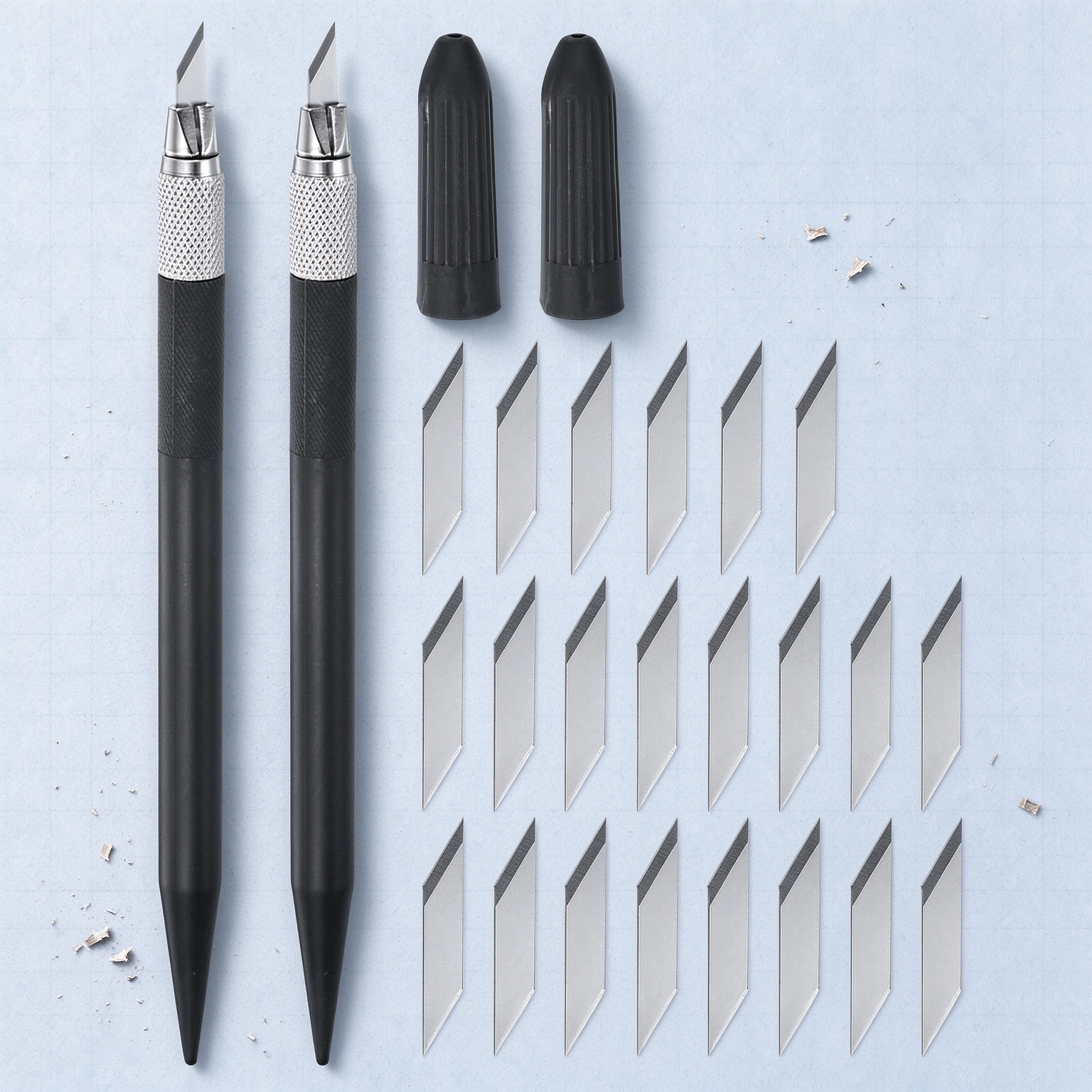 3 Craft Carving Knife Set with Safety Cap - Image 1