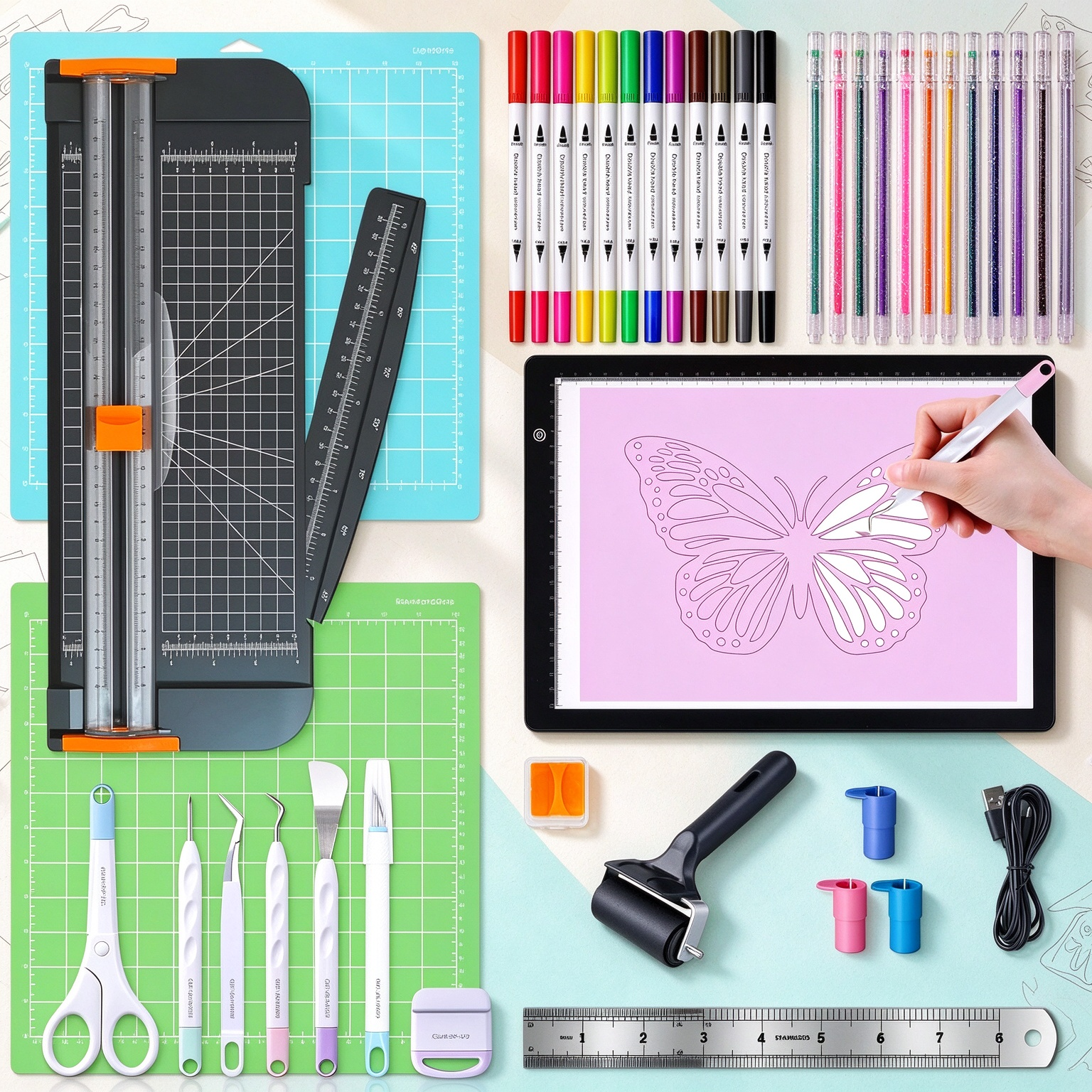 4 Craft Tool Bundle with Weeding Tools and Light Pad - Image 1