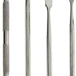 Stainless Steel Spatula Set with Knurled Handles