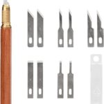 Craft Knife with Wooden Handle and SK5 Blades