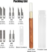 Craft Knife with Wooden Handle and SK5 Blades - Image 2