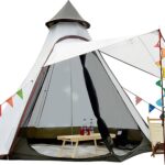Tipi Tent with Steel Poles and 2 Install Options
