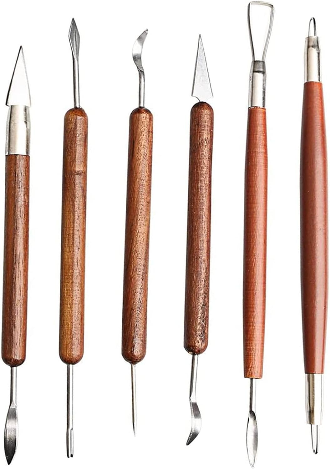 61v8qkGdVsL._AC_SL1500_.jpg Double Sided Wooden Clay Sculpting Tools Set - Image 1