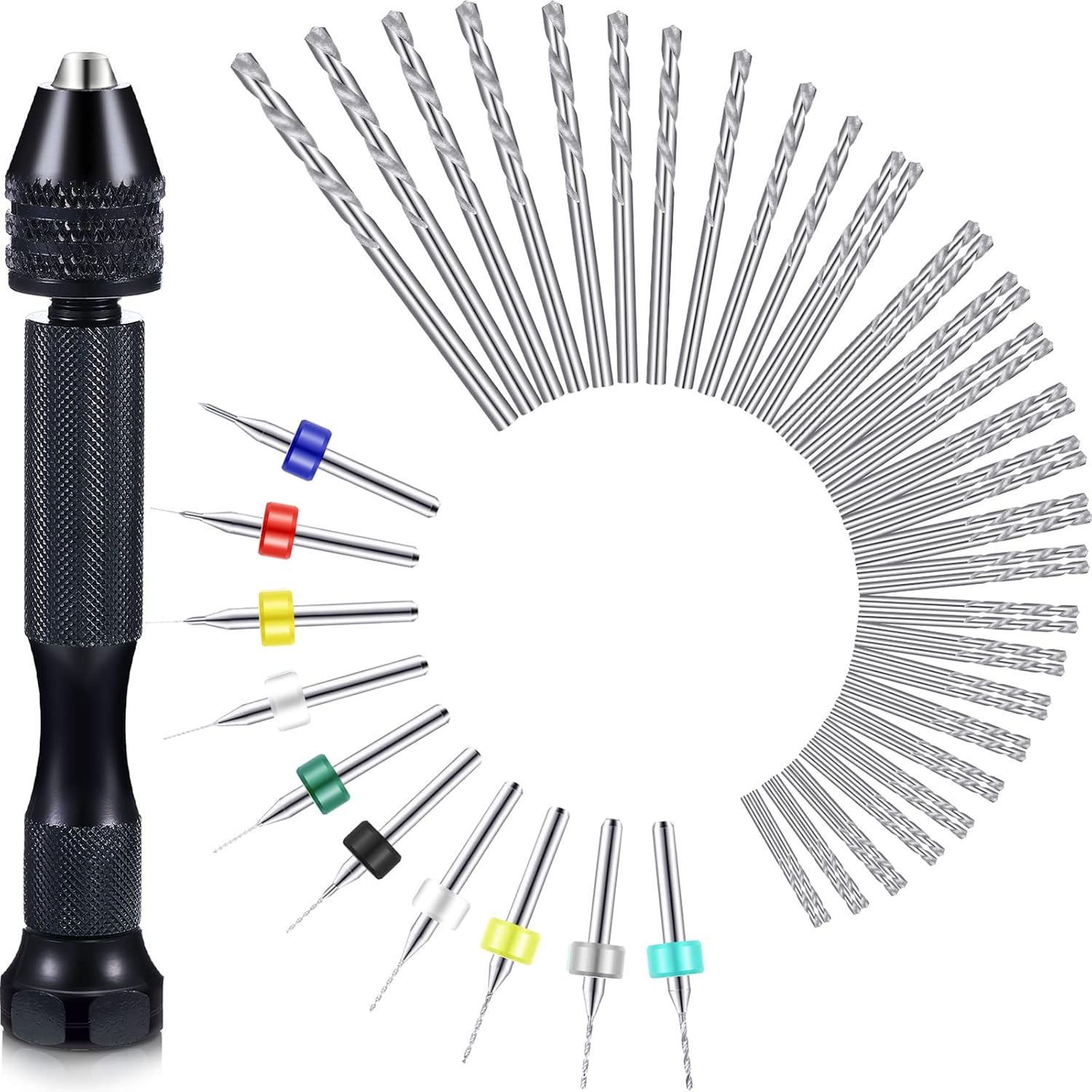 71GmmkmeorL._SL1500_.jpg Pin Vise Hand Drill Set with Micro Drill Bits - Image 1