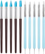 Silicone Clay Sculpting Tools with Wooden Handles