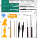 Precision Craft Knife Set with Tweezers and Storage Bag - Image 2
