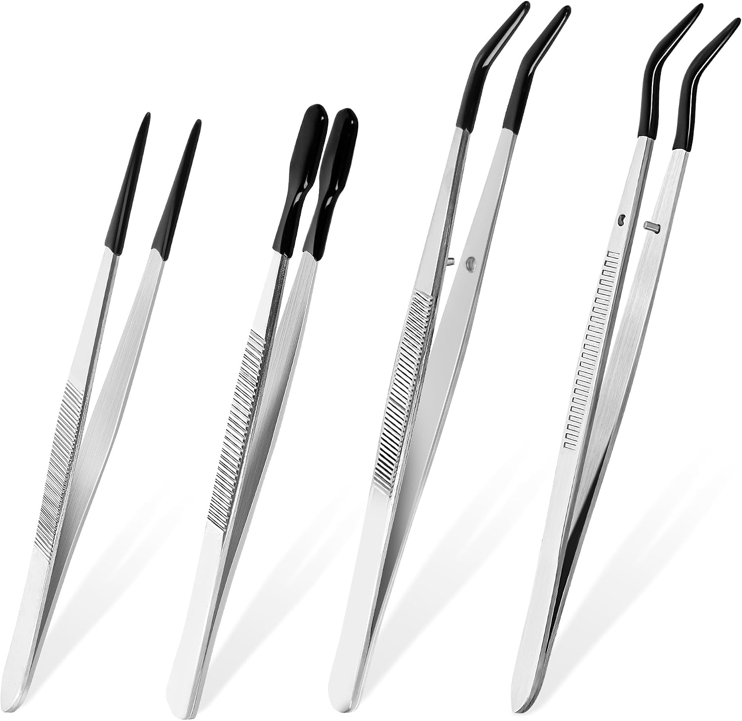 71aJW-oquGL._AC_SL1500_.jpg Rubber Coated Stainless Steel Tweezers Set - Image 1