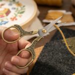 Embroidery Scissors with Floral Design and Sheath - Image 2